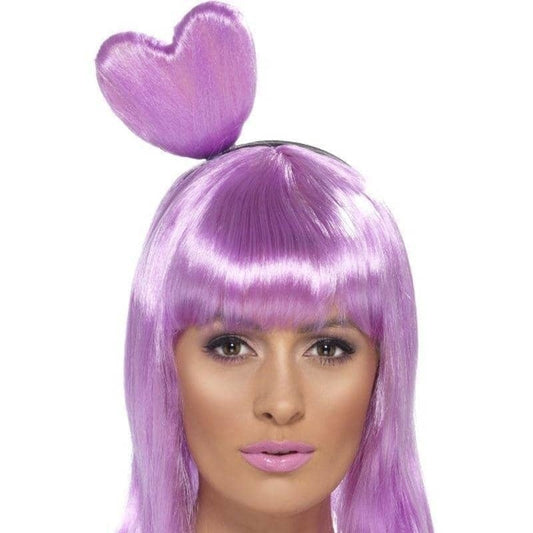 Candy Queen Wig Adult Lilac Heart Headband Katy Perry Costume Accessory 2