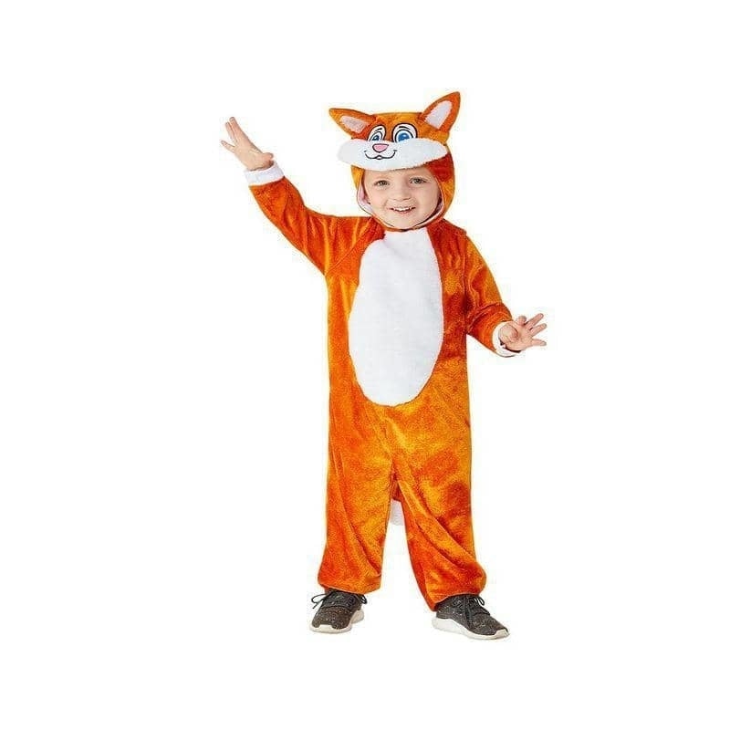 Cat Costume Toddler Orange Jumpsuit_1