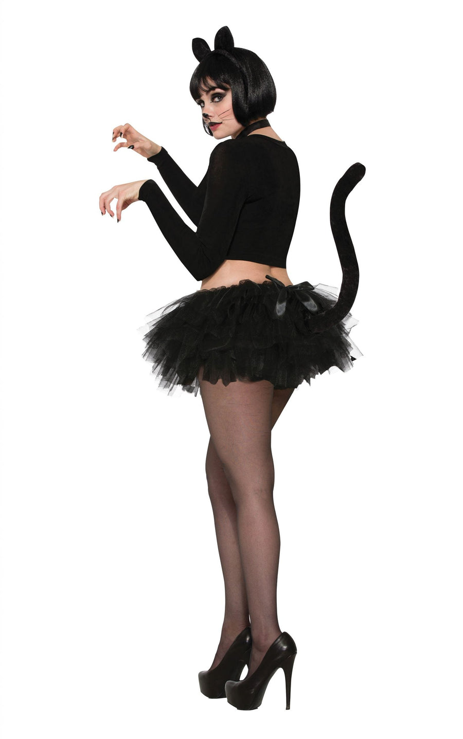 Cat Tutu Black With Tail Adult Costume Female_1