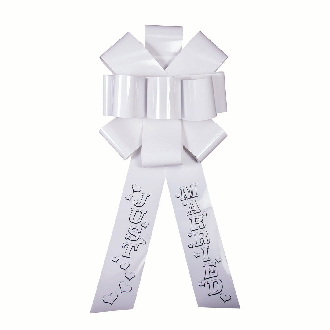 Celebration Door Bow Just Married White Decoration_1