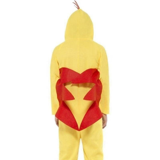Chicken Costume Adult Yellow Jumpsuit with Red Attachments 2