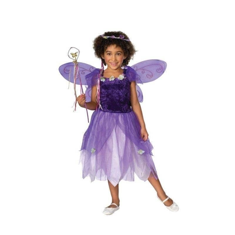 Childrens Purple Magical Woodland Fairy Pixie Costume_1
