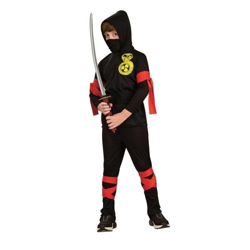 Childs Black Ninja Costume_1
