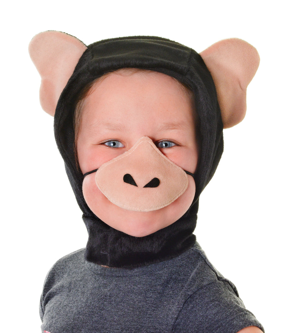 Chimpanzee Disguise Set Hood Ears and Nose Instant Costume_1