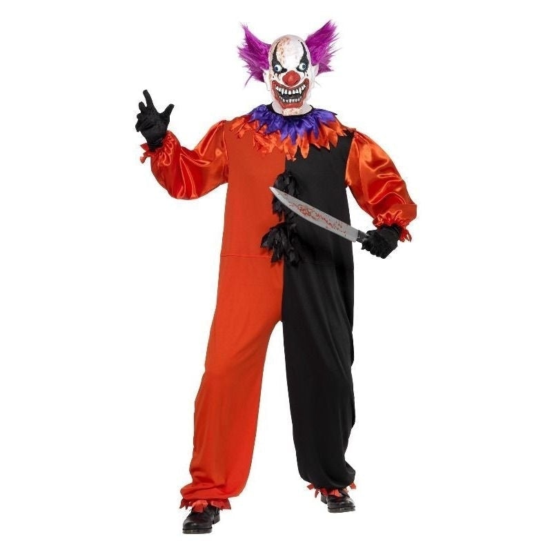 Cirque Sinister Scary Bo The Clown Costume Adult Red Black_3
