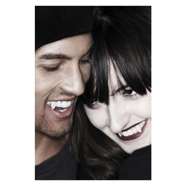 Size Chart Classic Deluxe Vampire Fangs Adult White