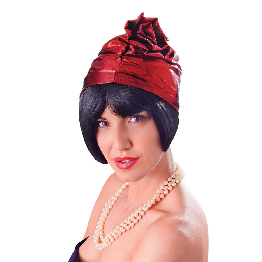 Cloche Hat Red Womans 1920s Headpiece_1