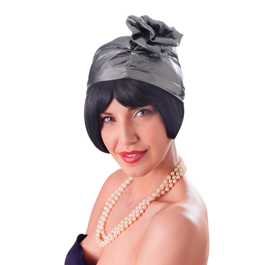 Cloche Hat Silver Womans 1920s Headpiece_1