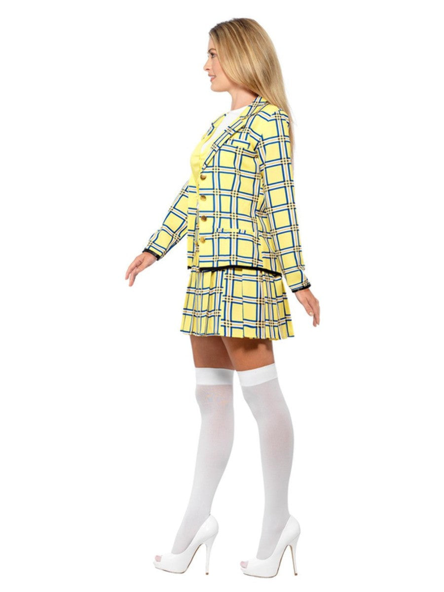 Clueless Cher Costume Adult Yellow Jacket Top Skirt Knee High Stocking_3