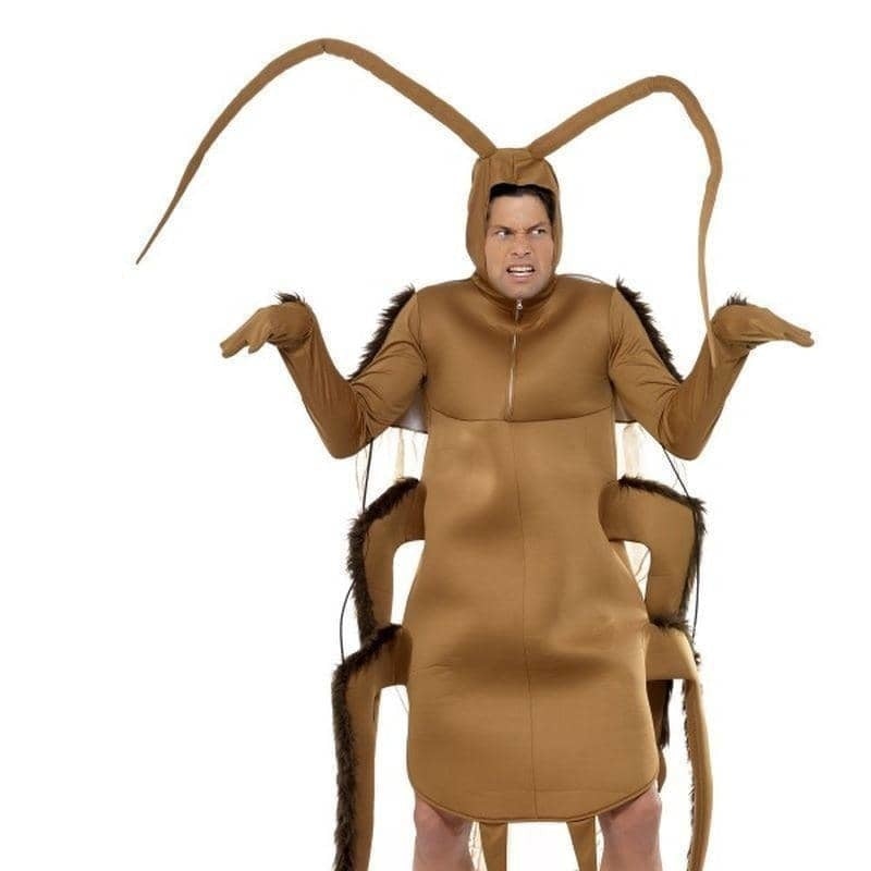 Cockroach Costume Adult Brown One Size Bodysuit_1