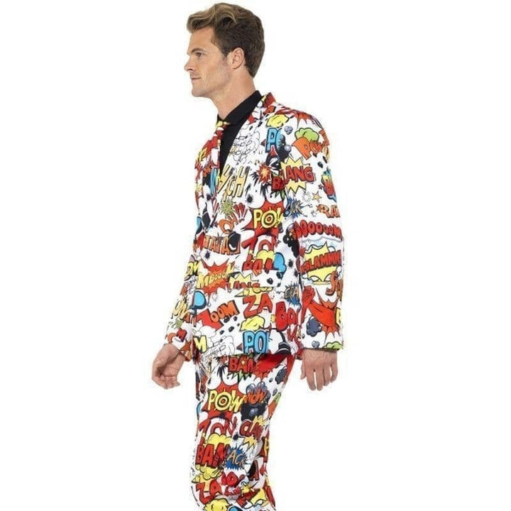 Comic Strip Mens Suit Stand Out Red White_3