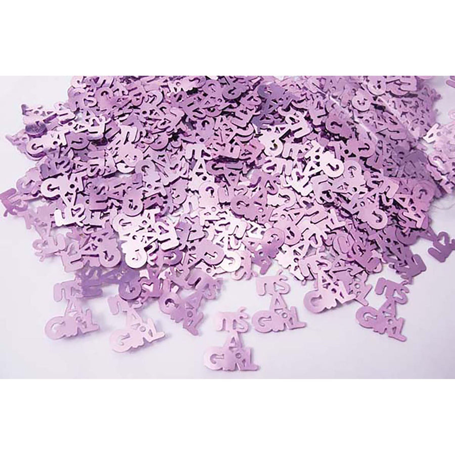 Confetti Its a Girl Met Light Pink Baby Shower Table Decorations_1
