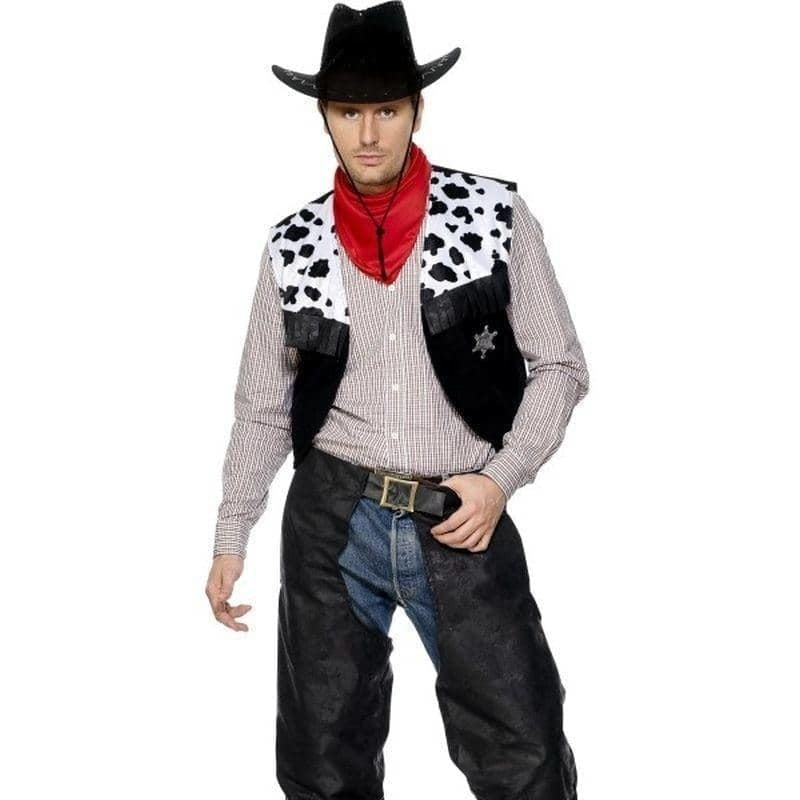 Cowboy Costume Adult Black_2