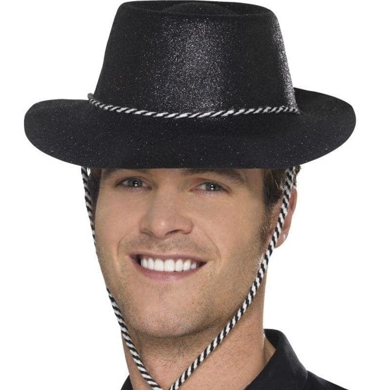 Cowboy Glitter Black Stetson Adult Hat_1