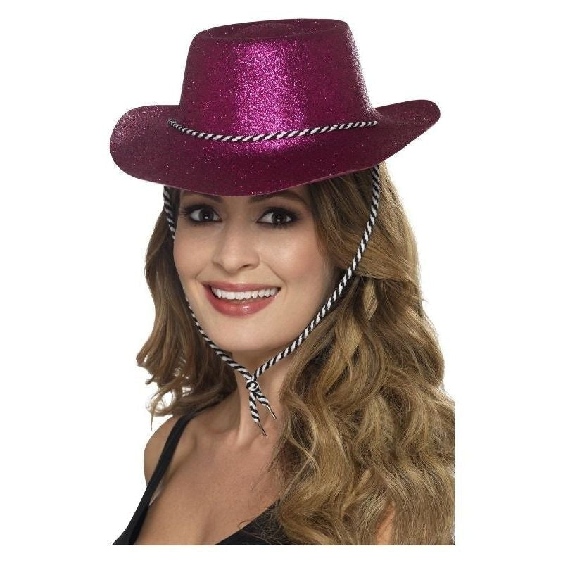 Size Chart Cowboy Glitter Hat Adult Pink