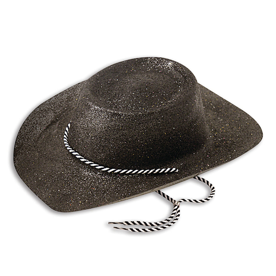 Cowboy Hat Glitter Black Hats Unisex_1