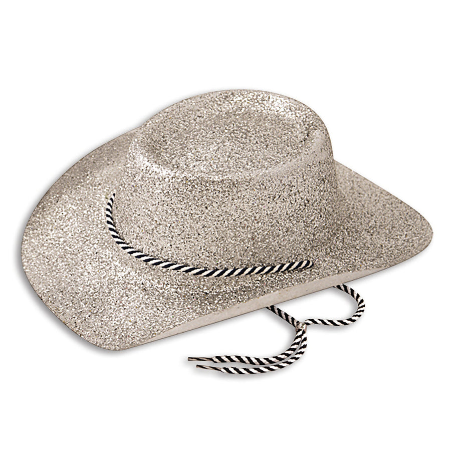 Cowboy Hat Glitter Silver Hats Unisex_1