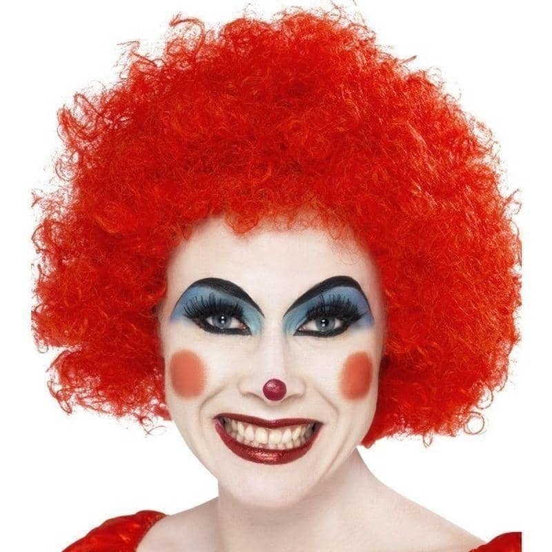 Crazy Clown Wig Adult Red_1