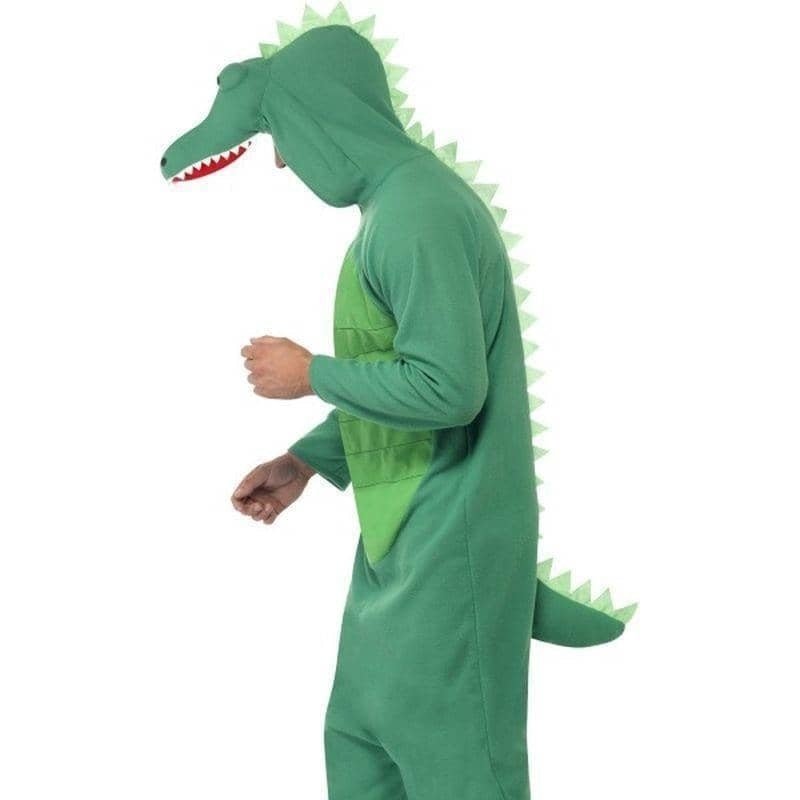 Crocodile Costume Adult Green Onesie With Hood_3