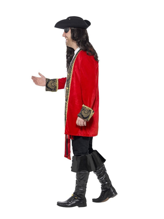 Curves Pirate Captain Costume Red Velour 2