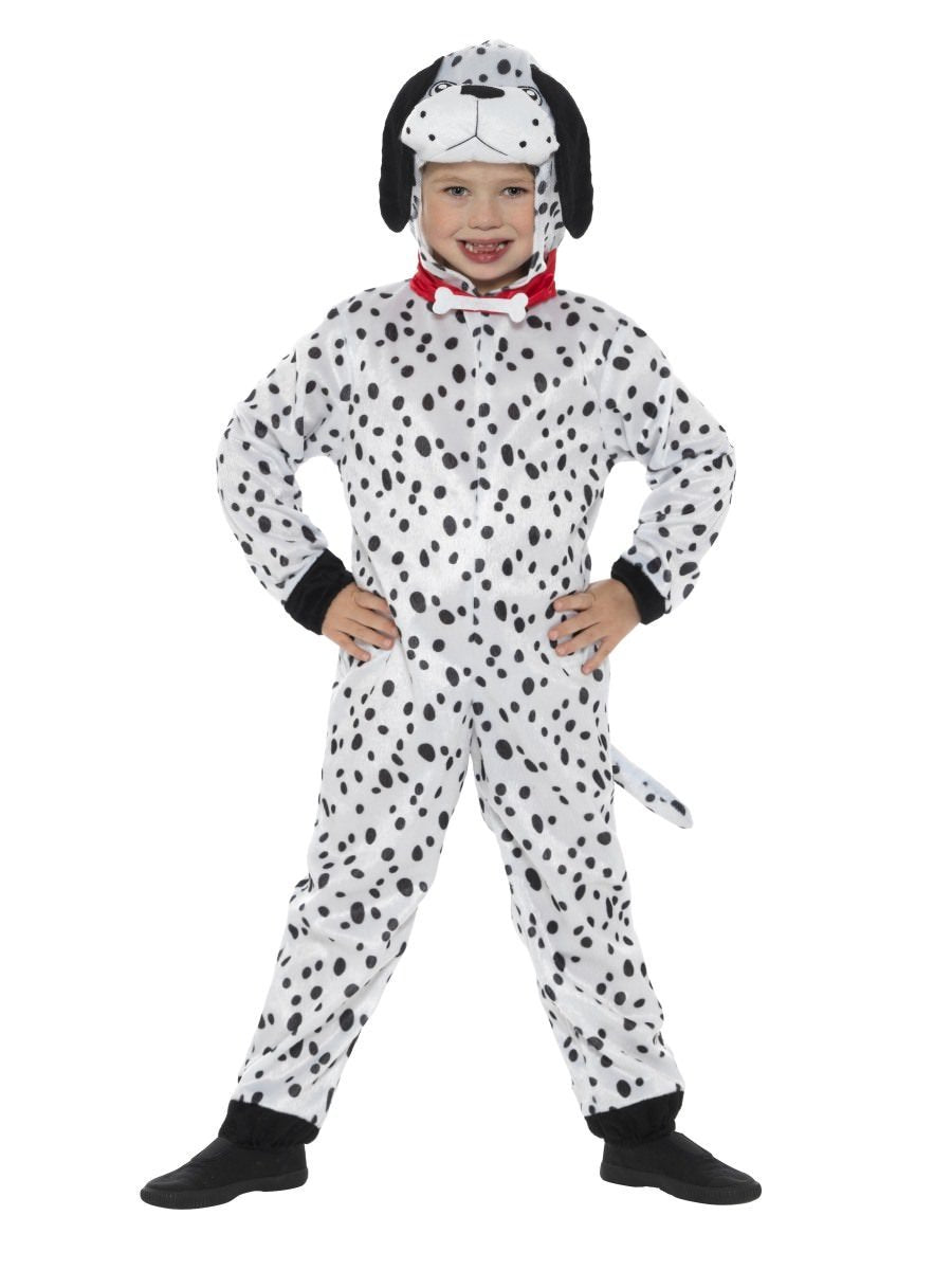Dalmatian Costume Kids Black White Hooded Jumpsuit Tail_4