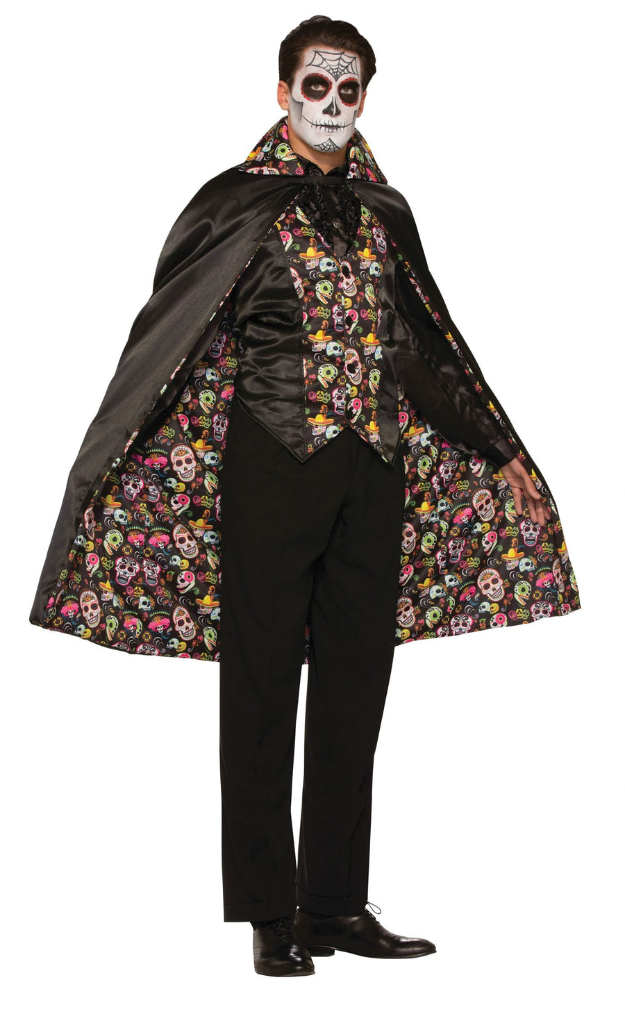 Day Of The Dead Cape Adult Costume Male_1