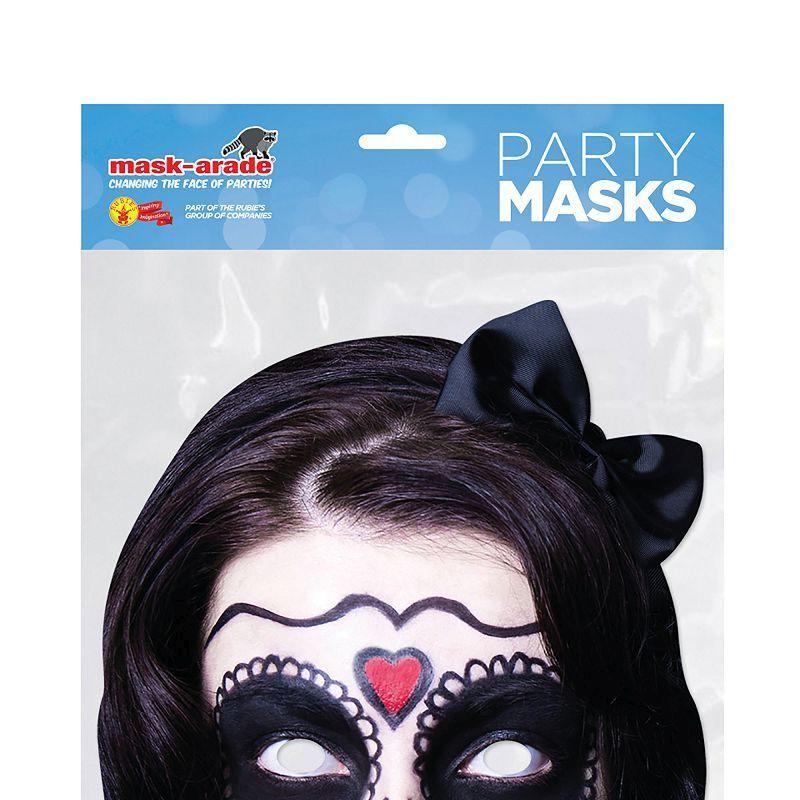 Day Of The Dead Card Mask Spanish Lady Plastic Masks Cardboard Masks_1