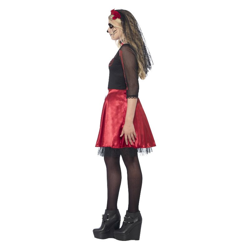 Day Of The Dead Diva Costume Black Teen 3