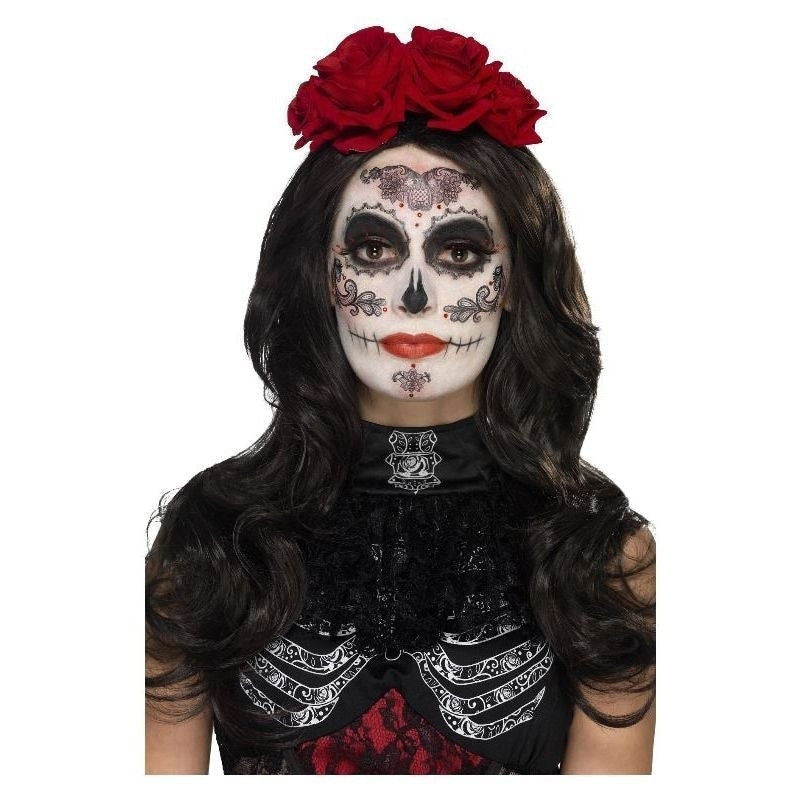 Size Chart Day Of The Dead Glamour Make Up Kit Aqua With Adult Black