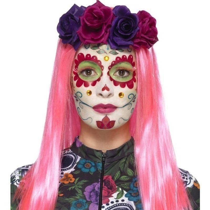 Day Of The Dead Sweetheart Make Up Kit Aqua Adult Neon_1