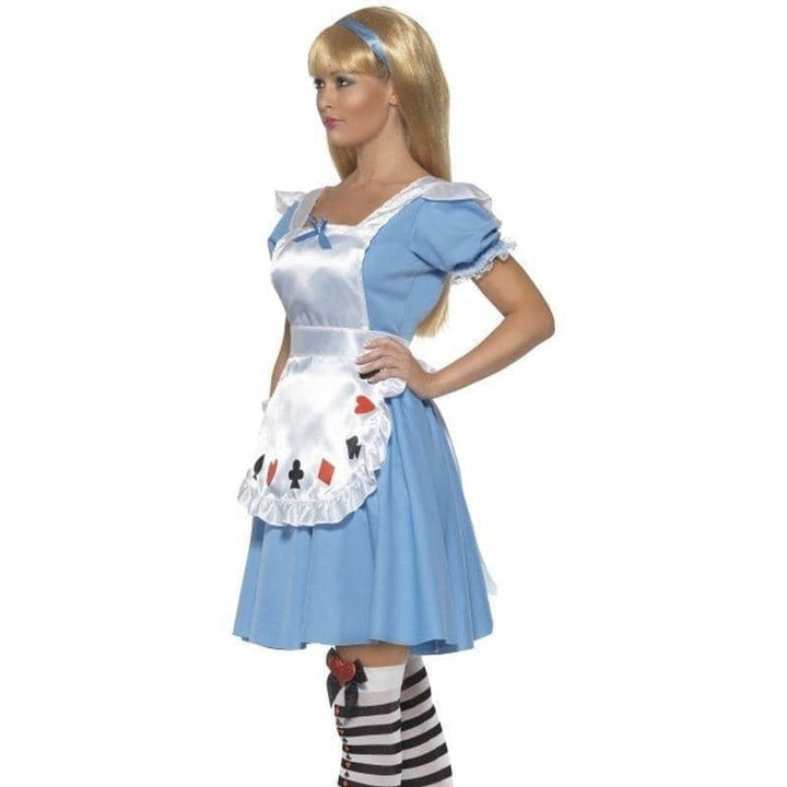 Deck Of Cards Girl Costume Ladies Alice In Wonderland Adult Blue White_3
