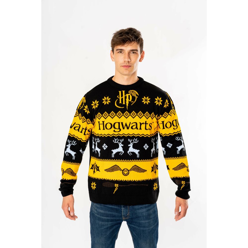 Deluxe Christmas Hogwarts Harry Potter Knitted Jumper Adult_1