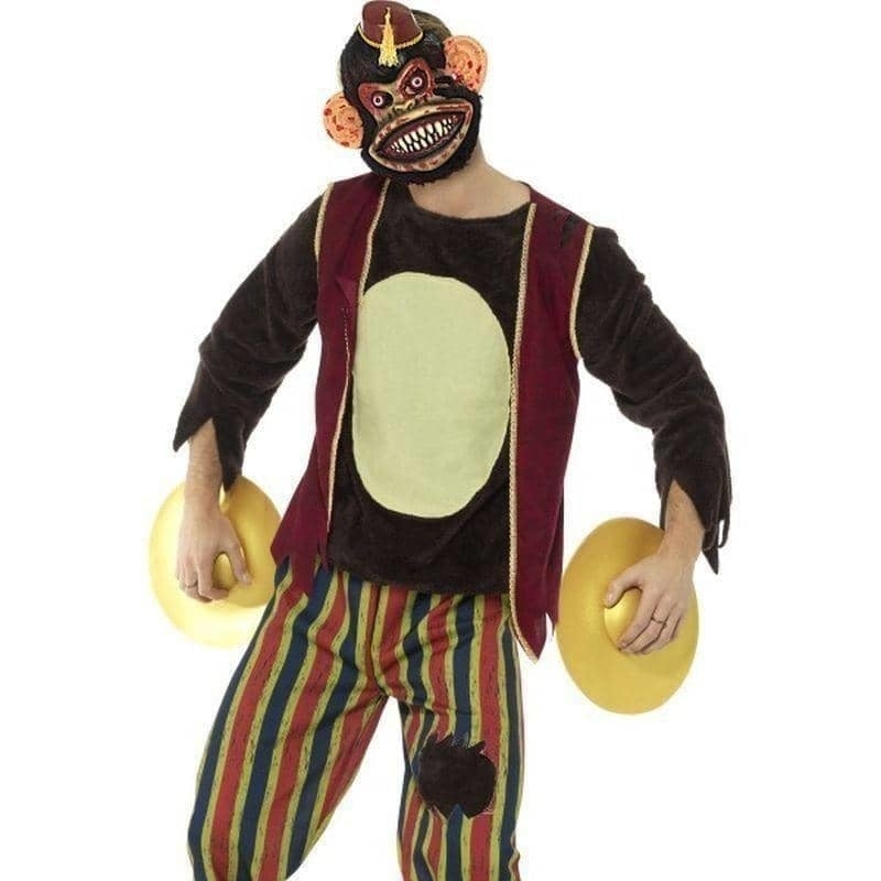 Deluxe Clapping Monkey Toy Costume Adult Multi Coloured Deluxe Clapping Monkey Toy Costume Adult Multi Coloured