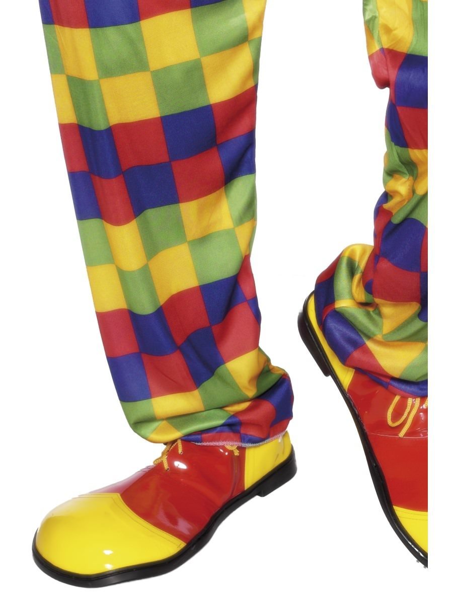 Deluxe Clown Shoes Adult Red Yellow_1