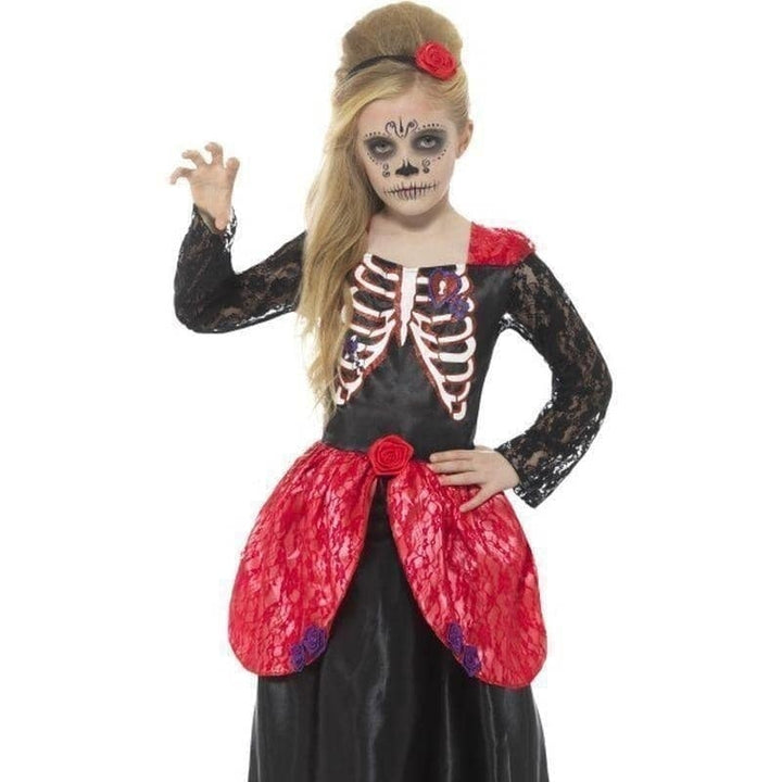 Deluxe Day Of The Dead Girl Costume Adult Black_1