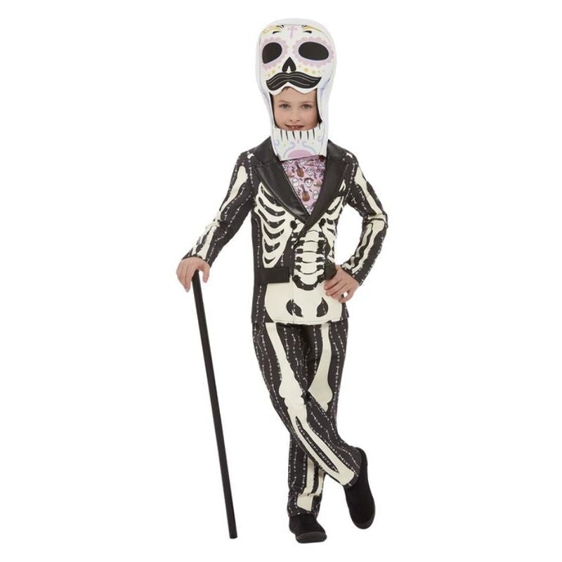 Deluxe Day Of The Dead Senor Costume Pink & Black_1