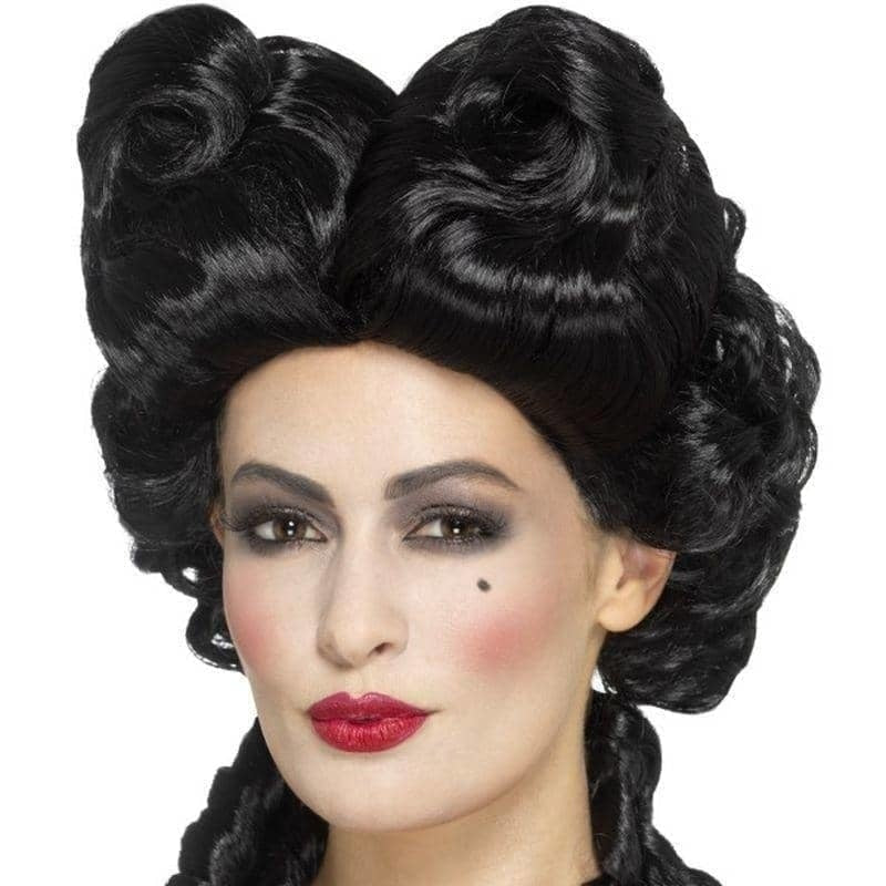 Deluxe Gothic Baroque Wig Adult Black_1