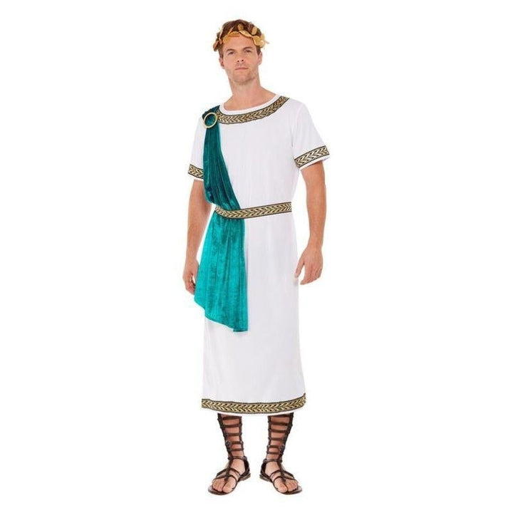 Deluxe Roman Empire Emperor Toga Costume White_1