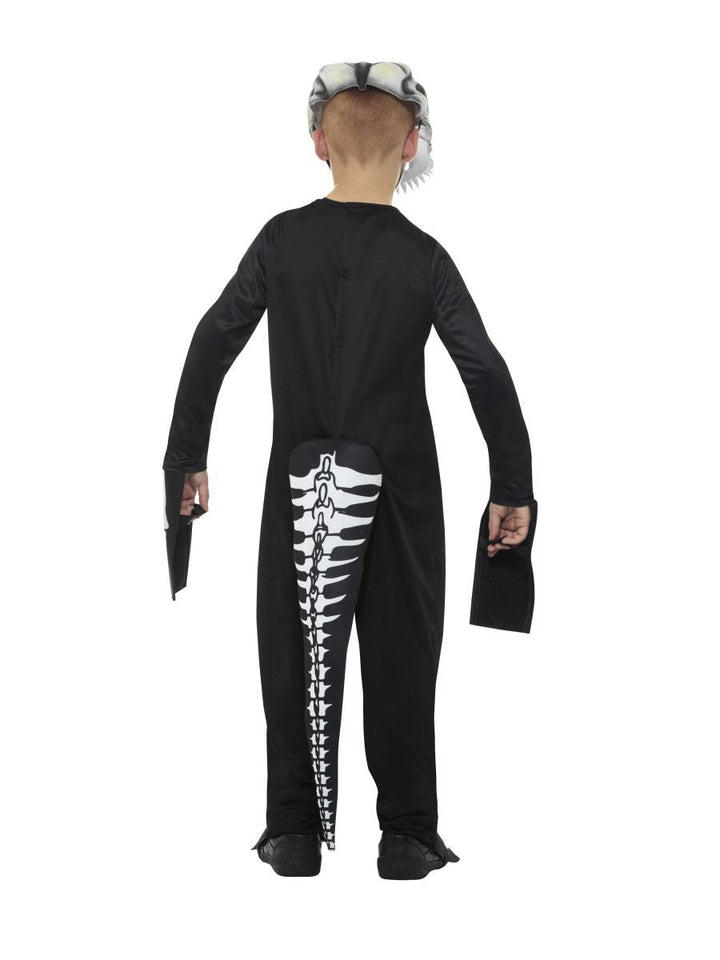 Deluxe T Rex Skeleton Costume Kids Black Bodysuit_4