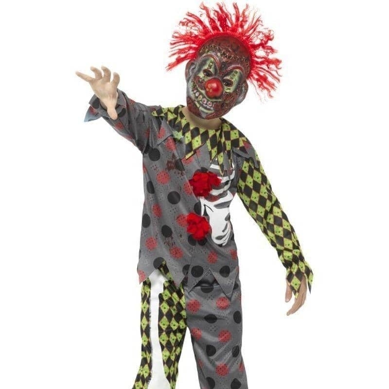 Deluxe Twisted Clown Costume Kids Multi_1