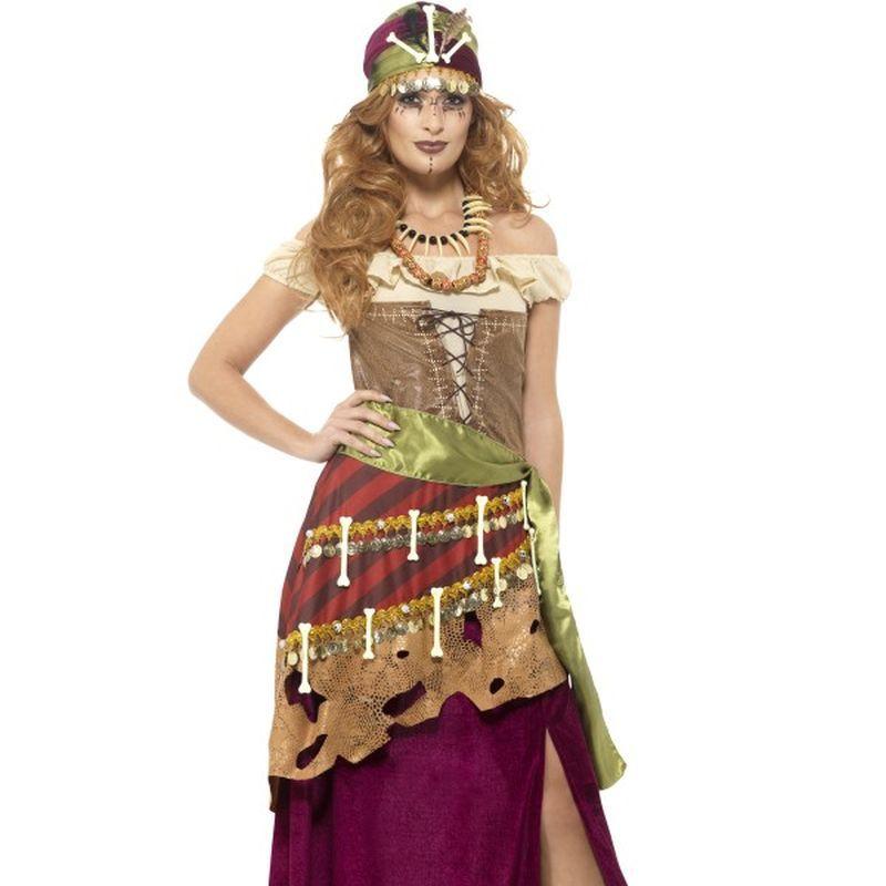 Deluxe Voodoo Priestess Costume Adult Brown Red_1