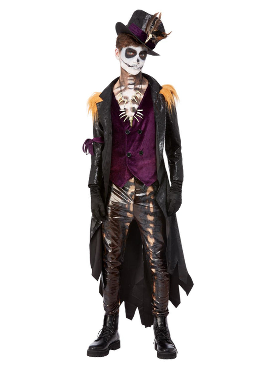 Deluxe Voodoo Witch Doctor Costume Adult Black Purple_2
