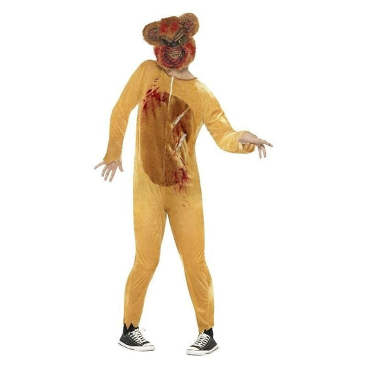 Deluxe Zombie Teddy Bear Costume Adult Brown 2