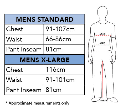 Size Chart Dennis the Menace Costume Mens