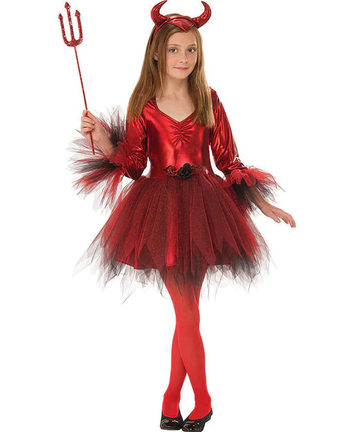 Devil Girl Costume Tutu Dress Horns_1