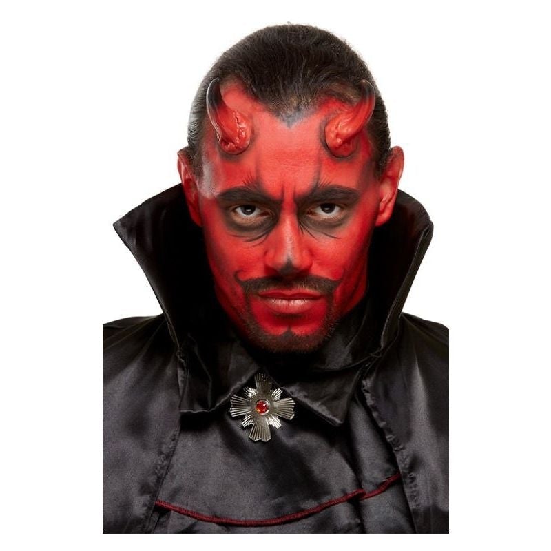 Devil Make-Up Kit Aqua Red Black Facepaints Horns Sponge Applicator_1