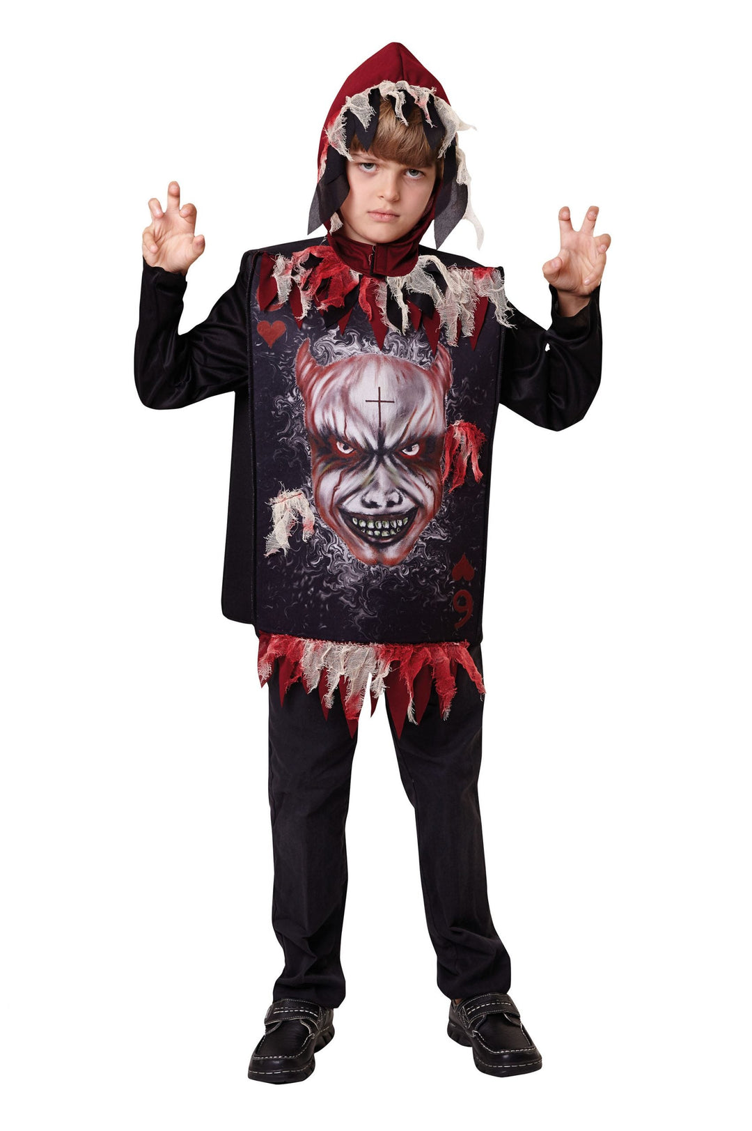 Devil Tabard + Hood 1 Size Childrens Costume Male_1
