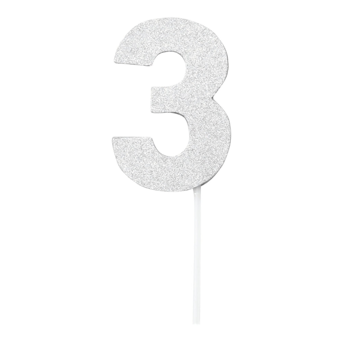 Diamond Cake Toppers Silver No. 3 1