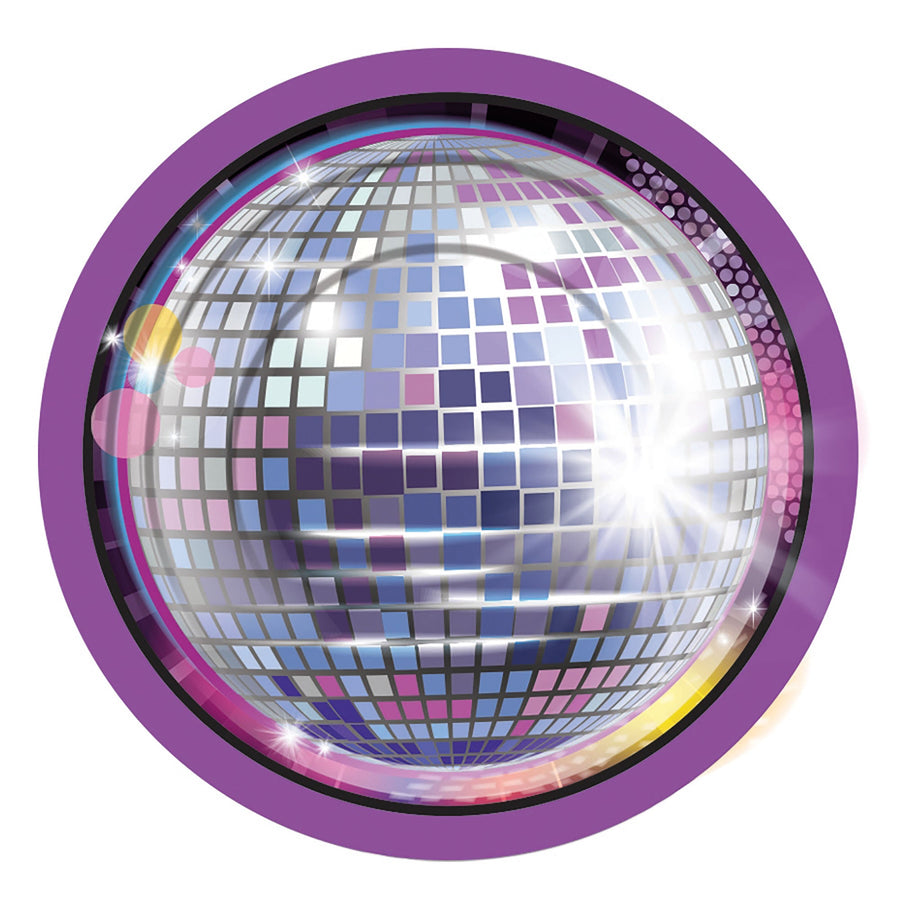 Disco Small Plate 8pc Party Goods_1