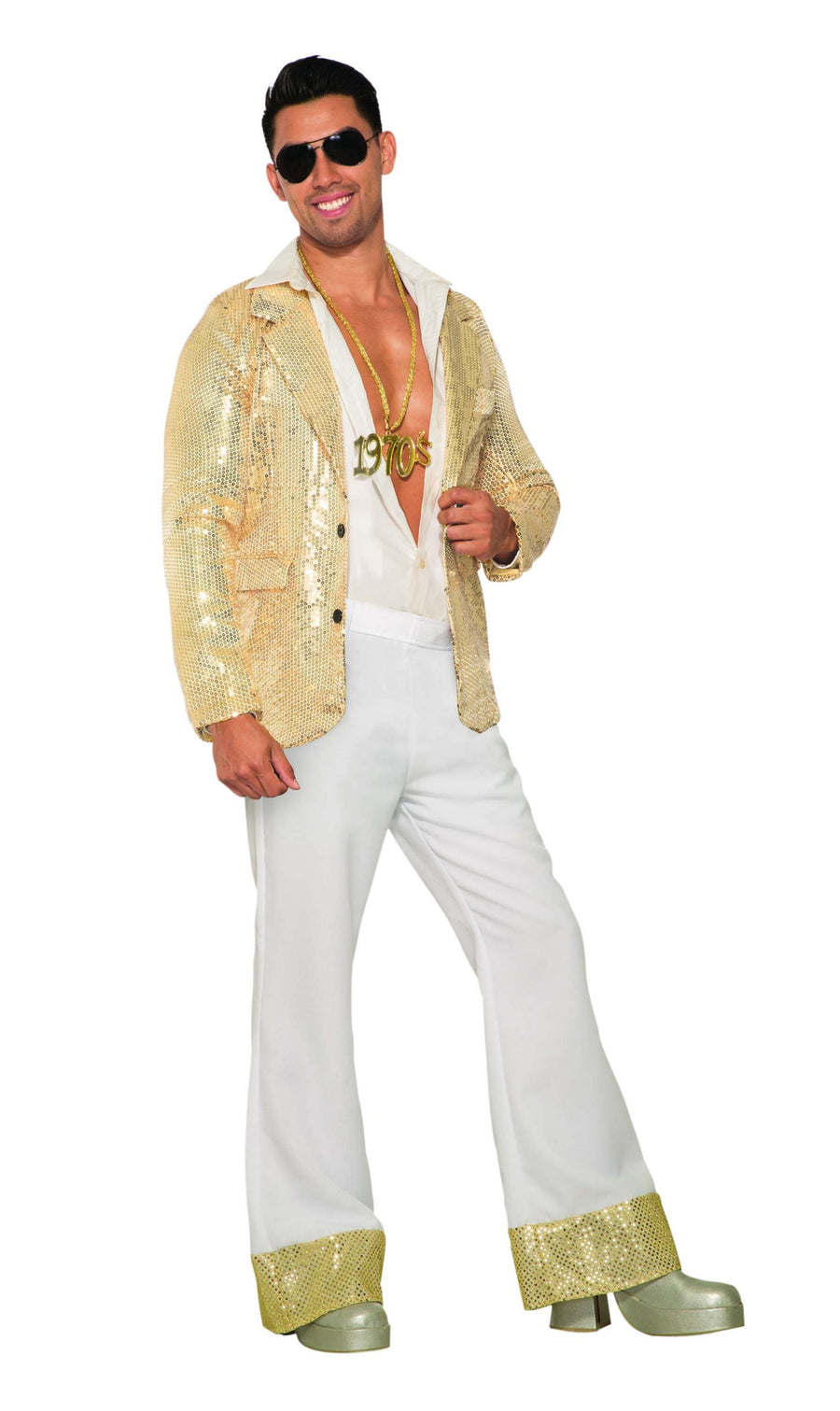 Disco Trousers White Sequins_1
